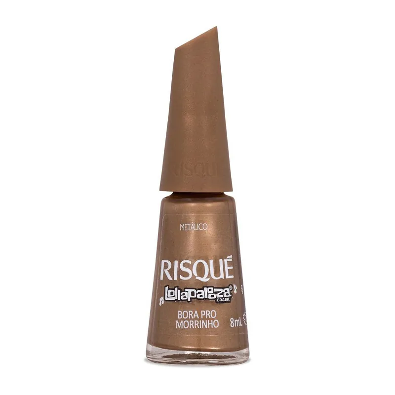 Esmalte Risqué Metálico Bora Pro Morrinho Lollapalooza Brasil Frasco 8ml
