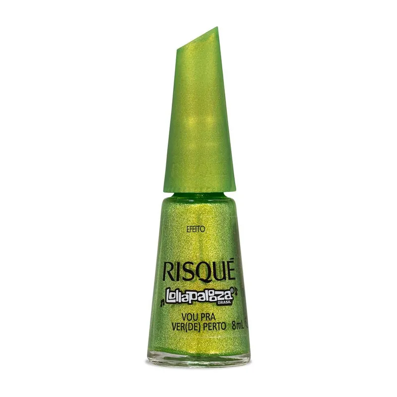 Esmalte Verde Efeito Risqué & Lollapalooza Brasil Vou Para Verde Perto 8ml