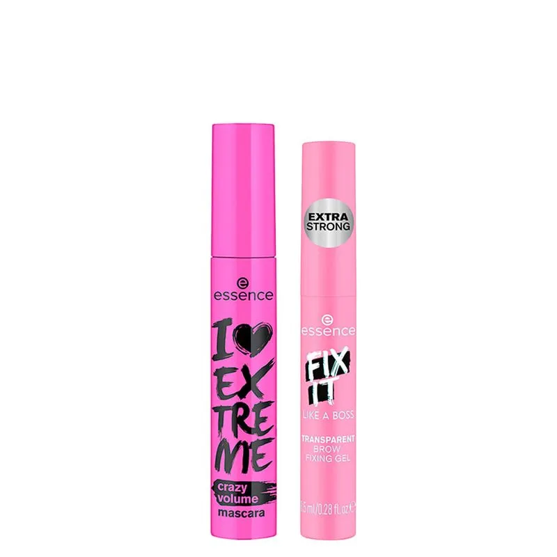 Essence - Kit Máscara para Cílios I Love Extreme Crazy Volume Preta 12ml + Máscara para Cílios 8,5ml