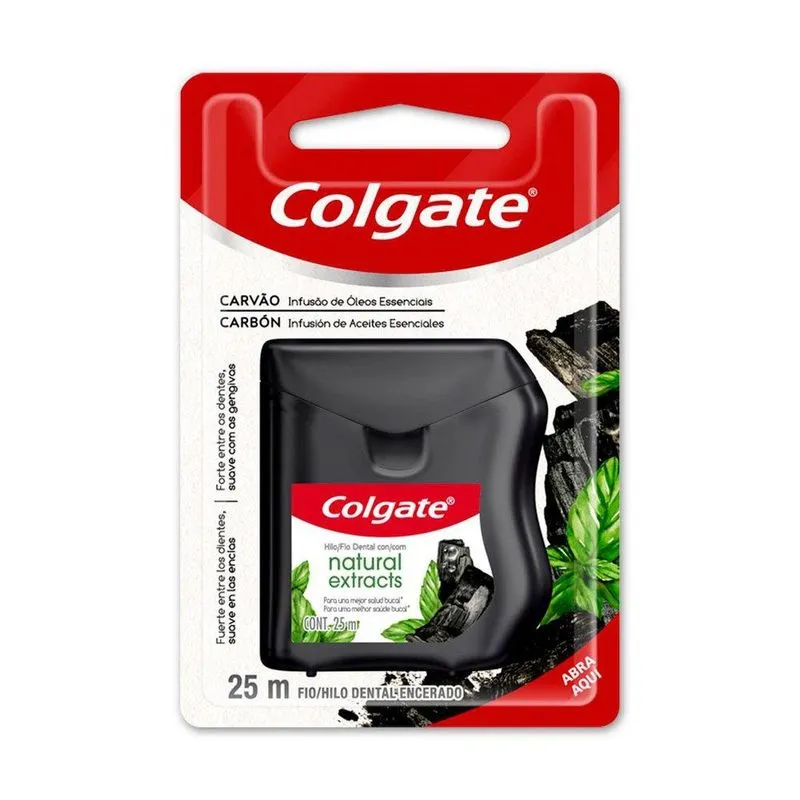 Fio Dental Colgate Natural Extracts Carvão - 25m