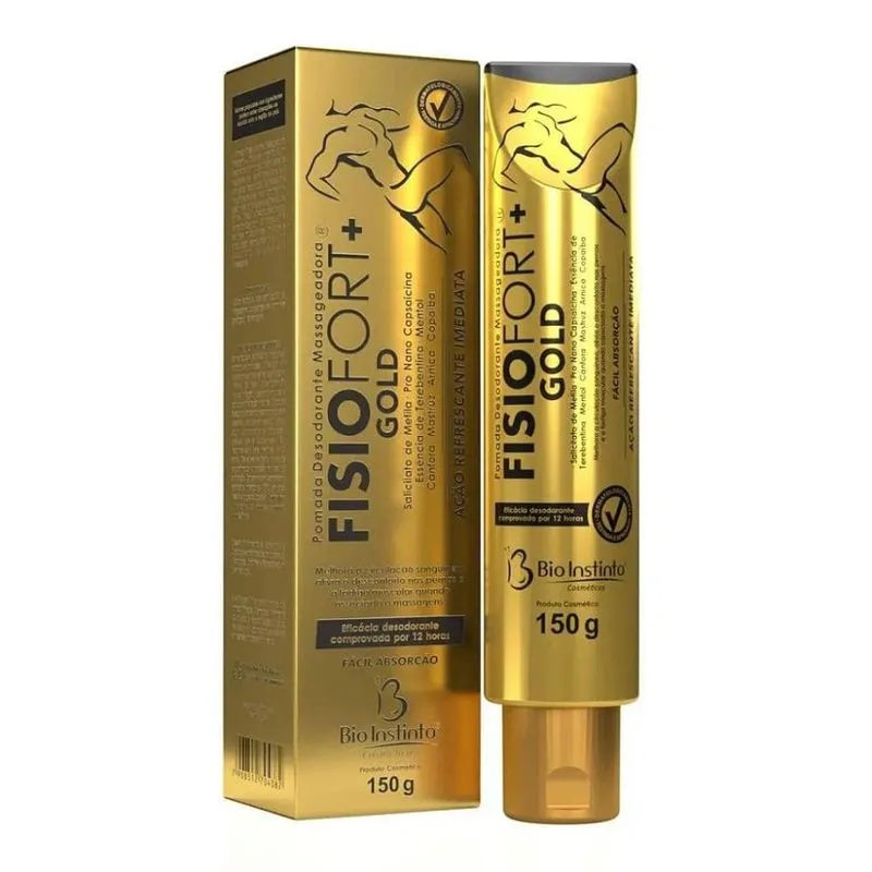 Fisiofort + Gold Pomada para Massagem - Bio Instinto 150g