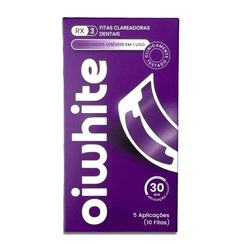 Fita Clareadora Dental Oiwhite Roxa 10 Unidades