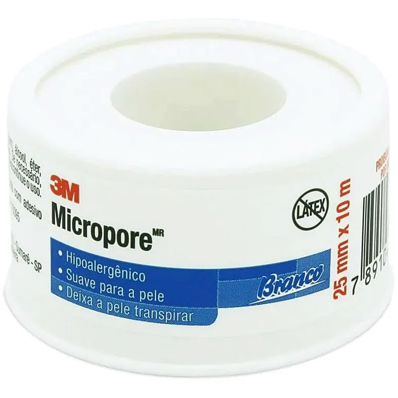 Fita Médica Micropore 3M 1530 - Branca - 25mmx10m - unidade