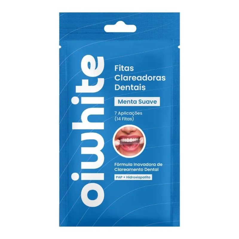 Fitas De Clareamento Dental Oiwhite Menta Suave 14 Unidades