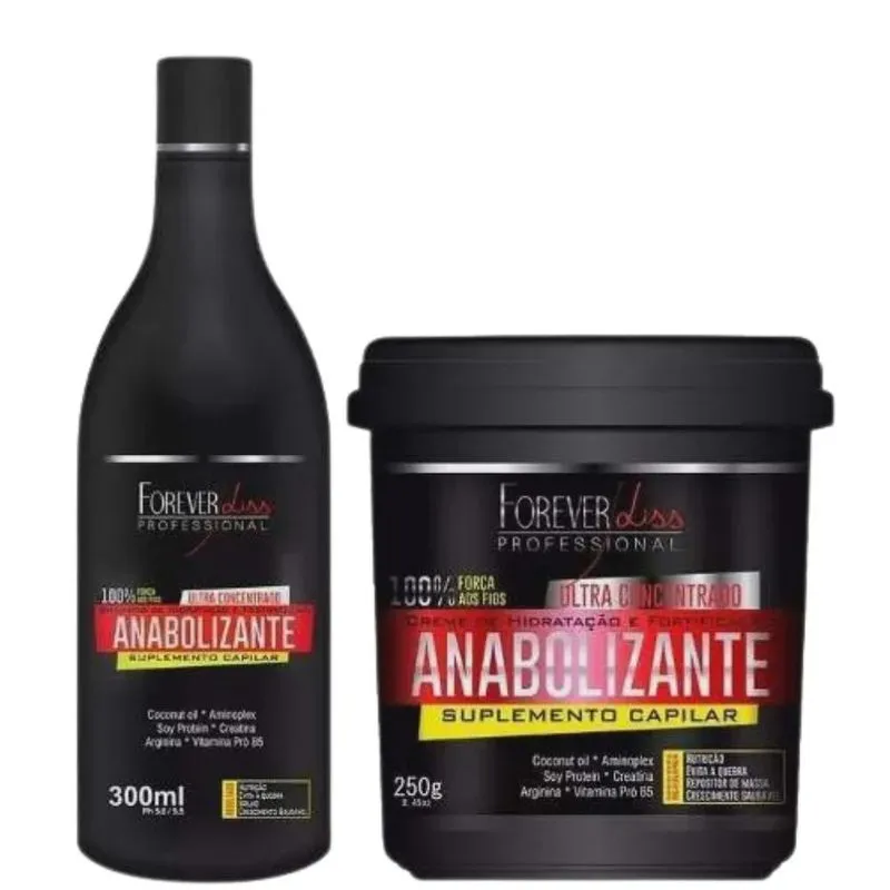 Forever Liss - Anabolizante Capilar - Kit Shampoo 300ml + Máscara 240g