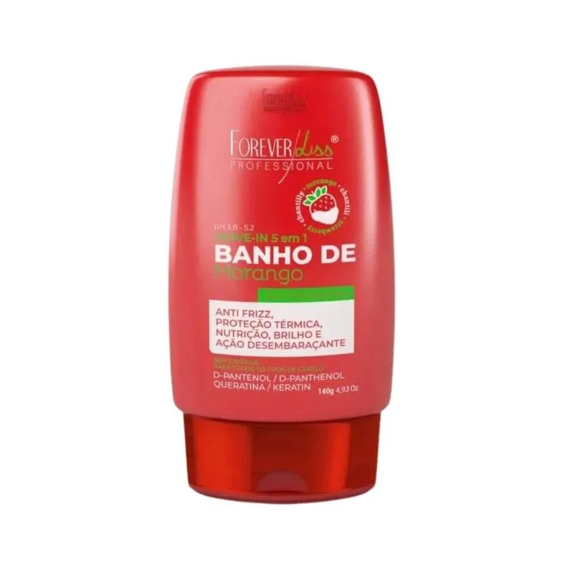 Forever Liss Banho de Morango Leave-In 140g