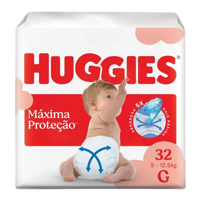 Fralda Huggies Supreme Care G 32 Unidades
