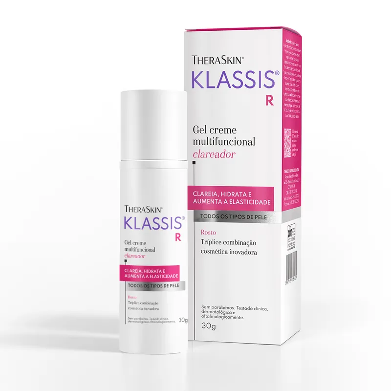 Gel Creme Facial Theraskin Klassis R Clareador 30g