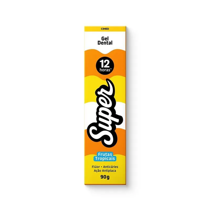 Gel Dental Super 12h Frutas Tropicais 90g