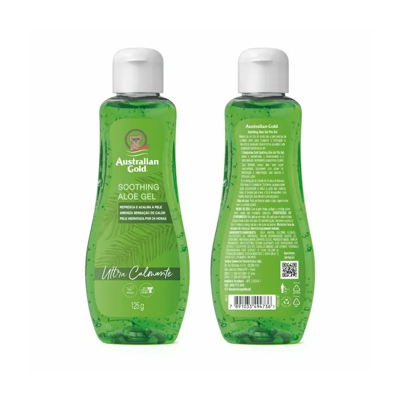 Loção Pós-Sol Australian Gold Soothing Aloe Ultra Calmante Gel 125g