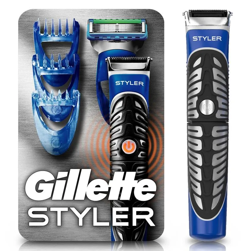 Barbeador Elétrico Gillette Styler 3 em 1 Pilha 1 Unidade