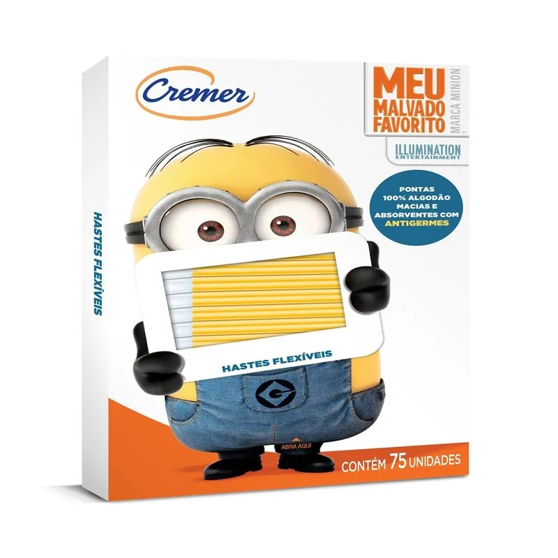 Hastes Flexíveis Cremer Minions 75 Unidades