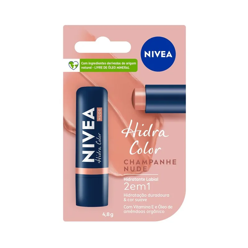 Hidratante Labial Nivea Hidra Color Nude 4,8g