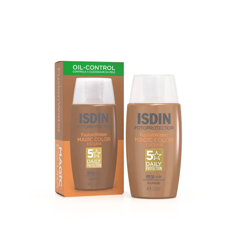 Protetor Solar Facial ISDIN Fusion Water Color FPS50 Cor Escura 50ml
