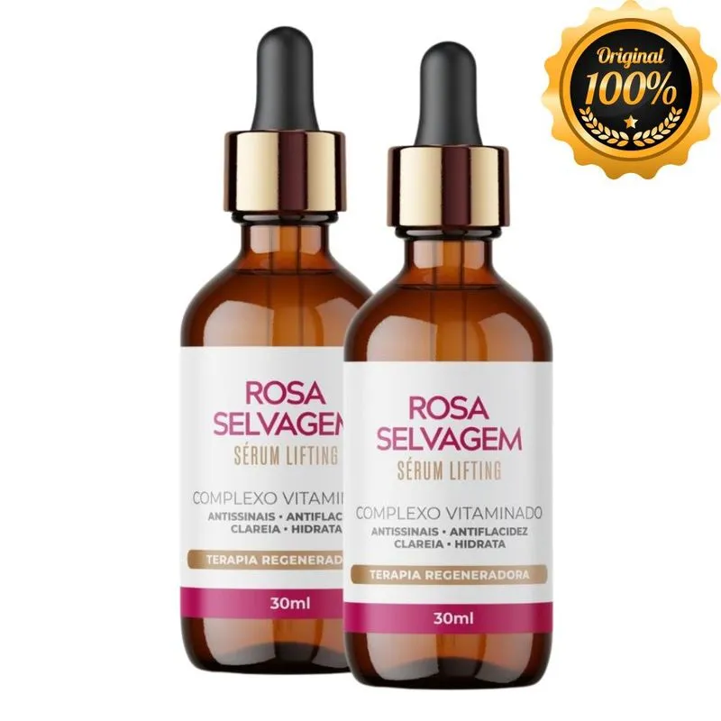Kit 2 Séruns Lifting Vitaminado Rosa Selvagem 30ml