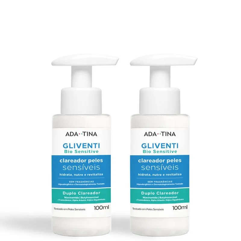 Kit 2un Creme Clareador Íntimo Gliventi Bio Sensitive 100ml