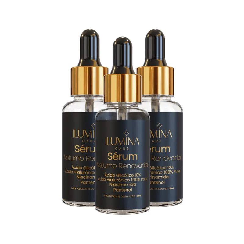 Kit 3 Sérum Noturno Ácido Glicólico
