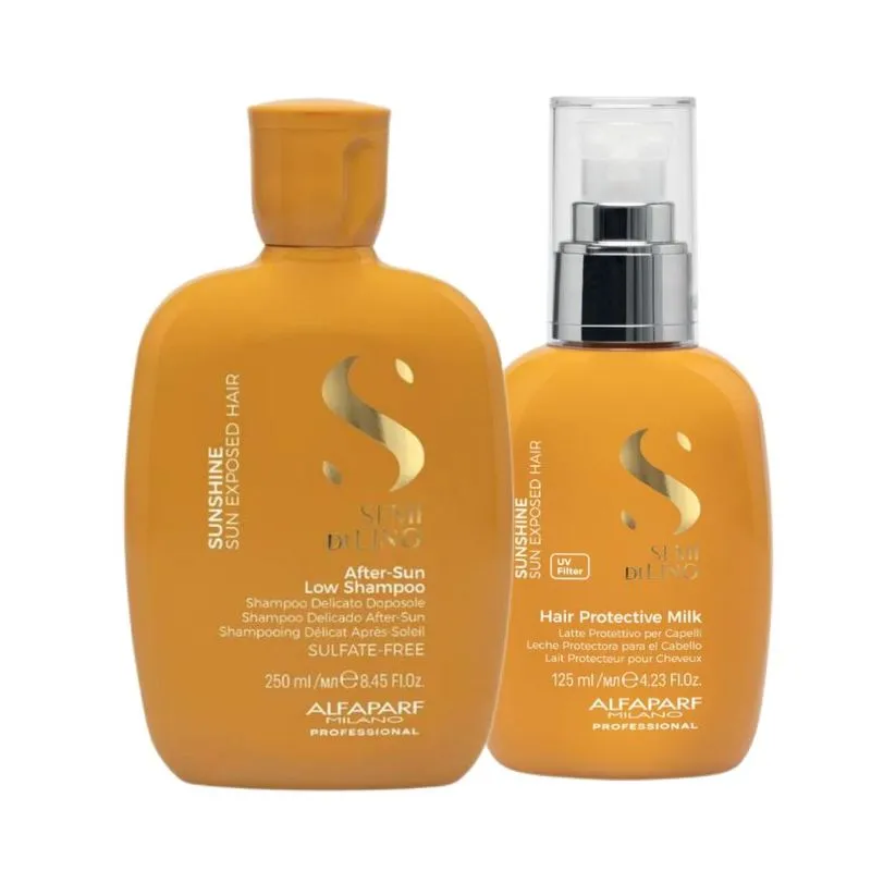 Kit Alfaparf Semi Di Lino Sunshine: Shampoo e Leave-in