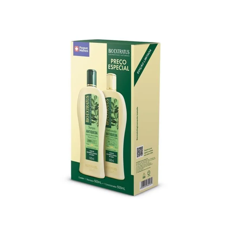 Kit Bio Extratus Shampoo Antiqueda 500ml + Condicionador Antiqueda 500ml
