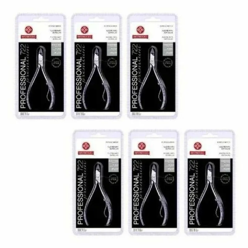 Kit c/6 unidades Alicate cuticula inox 722 professional premium mundial