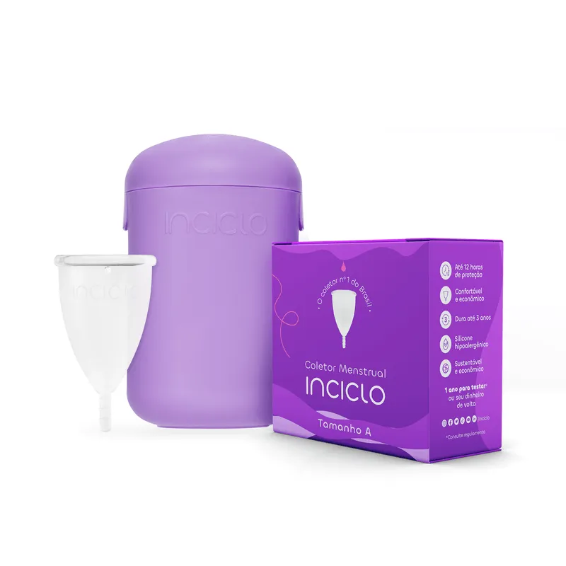 Kit Coletor Menstrual Inciclo + Cápsula Esterilizadora A (a partir de 30 anos ou com filhos)