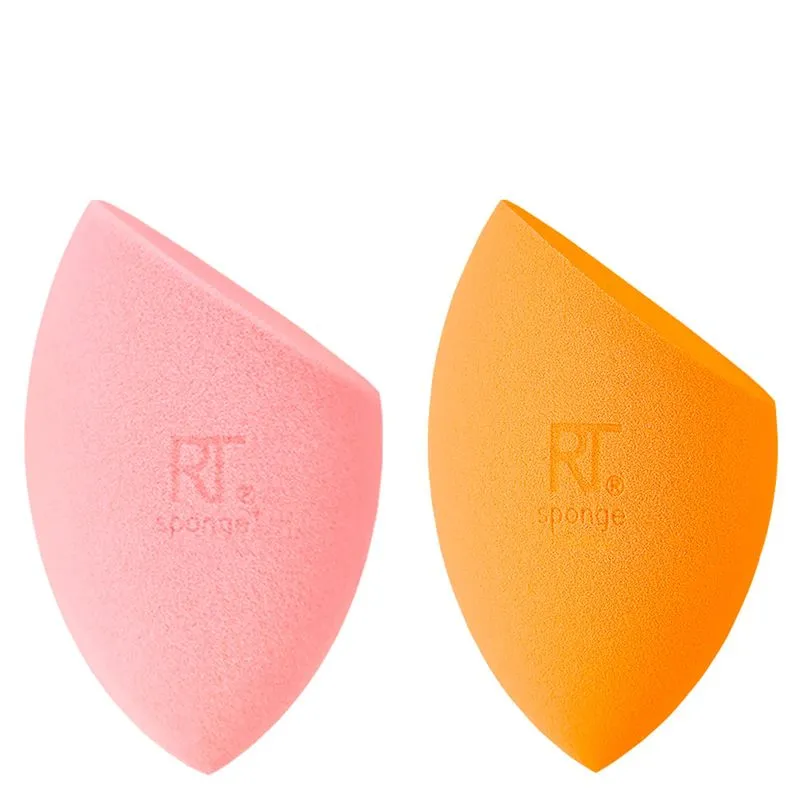 Kit Esponjas de Maquiagem Real Technques - Esponja de Maquiagem Miracle Powder Rosa + Esponja de Maquiagem Miracle Complexion Laranja