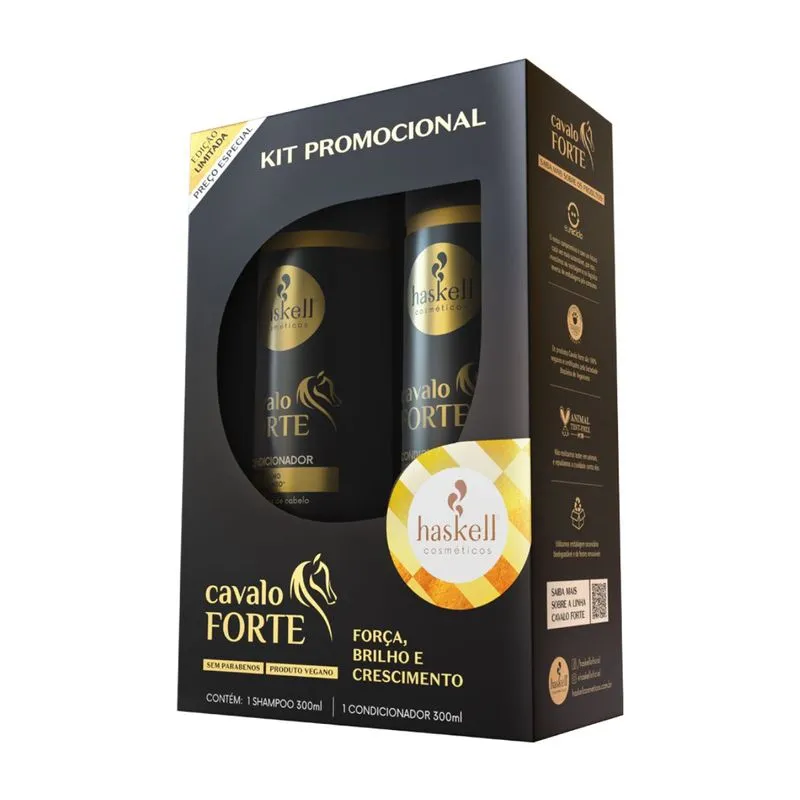 Kit Haskell Cavalo Forte Shampoo 300ml + Condicionador 300ml