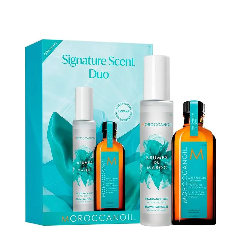 Kit Moroccanoil - Signature Scent Duo - Óleo de Tratamento 100ml + Bruma Perfumada 100ml