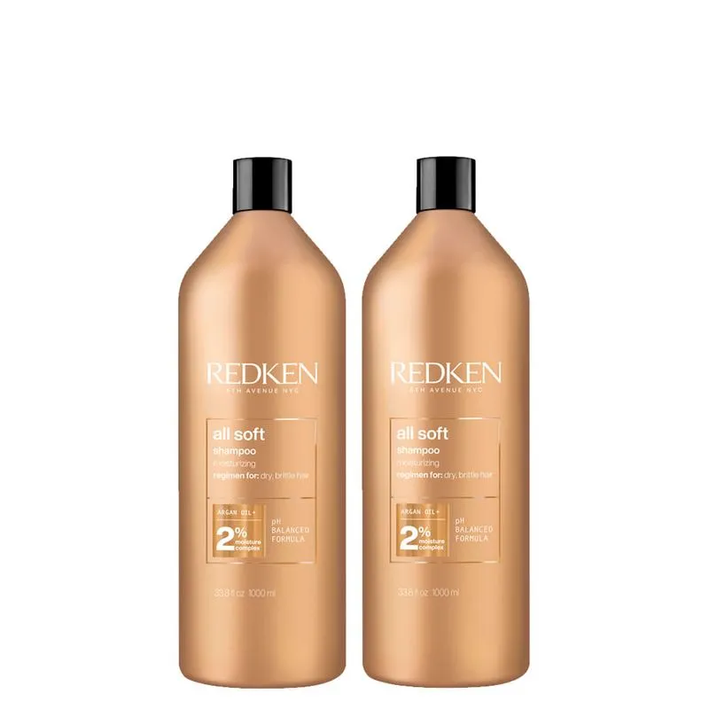 Kit Redken All Soft - Shampoo 1000 ml - 2 Unidades
