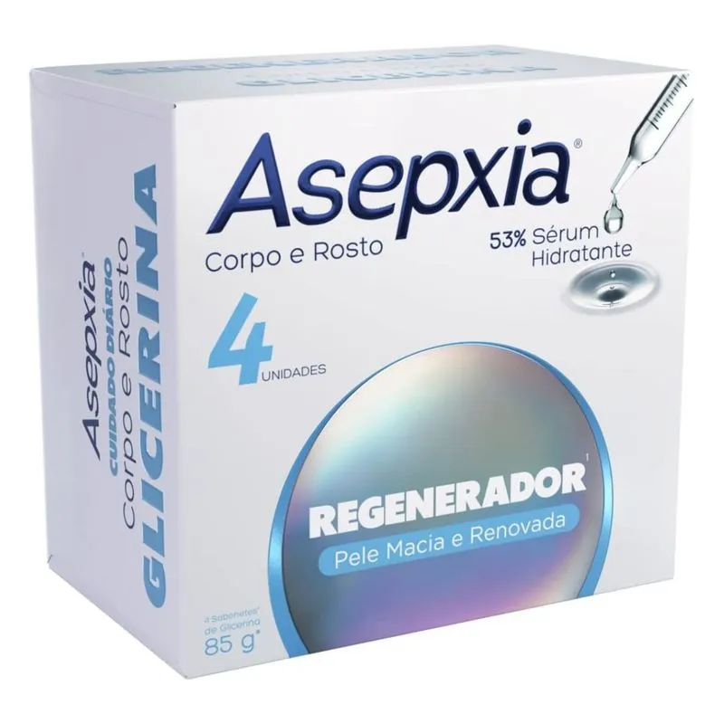 Kit Sabonete Em Barra Asepxia Regenerador 85g 4 Unidades