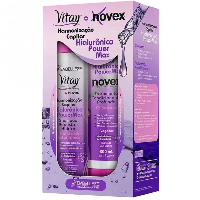 Kit Shampoo e Condicionador Harmonização Capilar Vitay Novex
