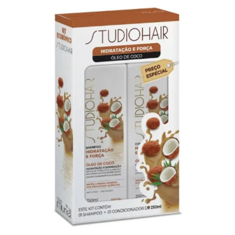 Kit Studio Hair Shampoo 250ml + Condicionador 250ml Hidratação E Força