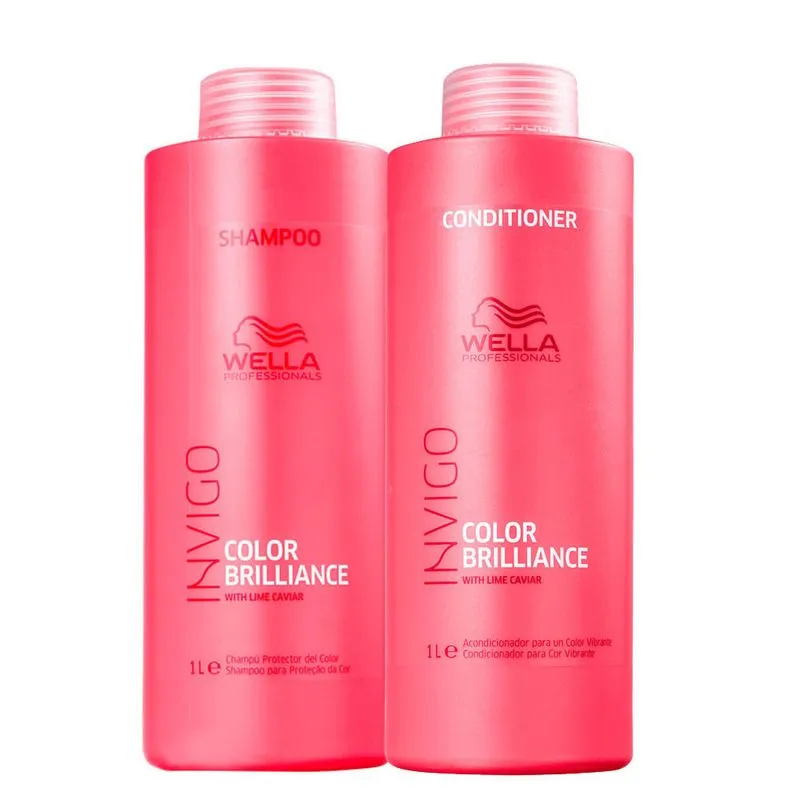 Kit Wella Professionals Invigo Color Brilliance - Shampoo 1000 ml + Condicionador 1000 ml
