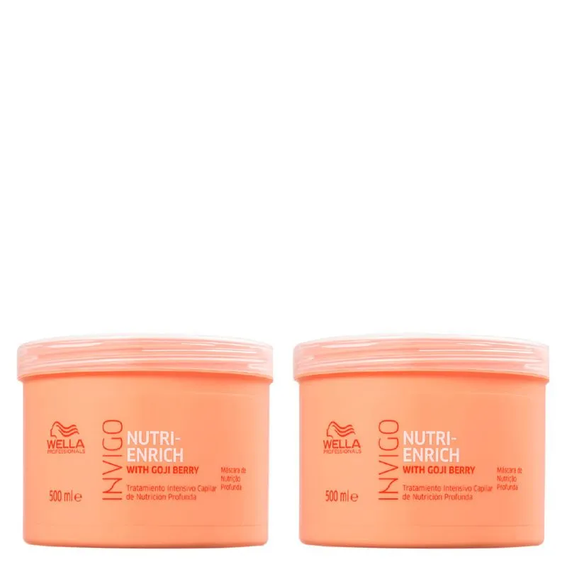 Kit Wella Professionals Invigo Nutri Enrich Máscara de Nutrição 500 ml - 2 Unidades
