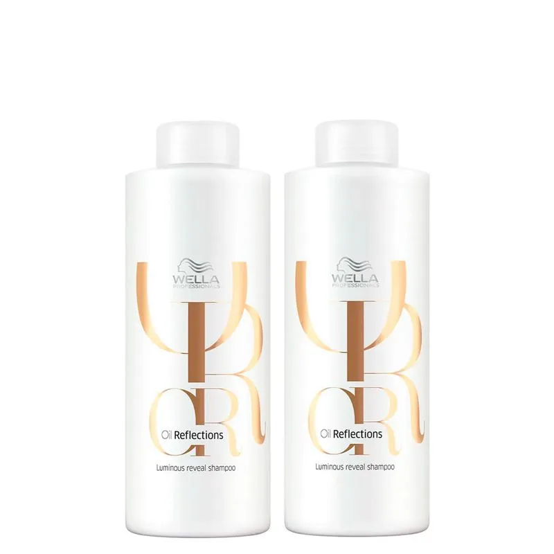 Kit Wella Professionals Shampoo Oil Reflections 1000 ml - 2 Unidades