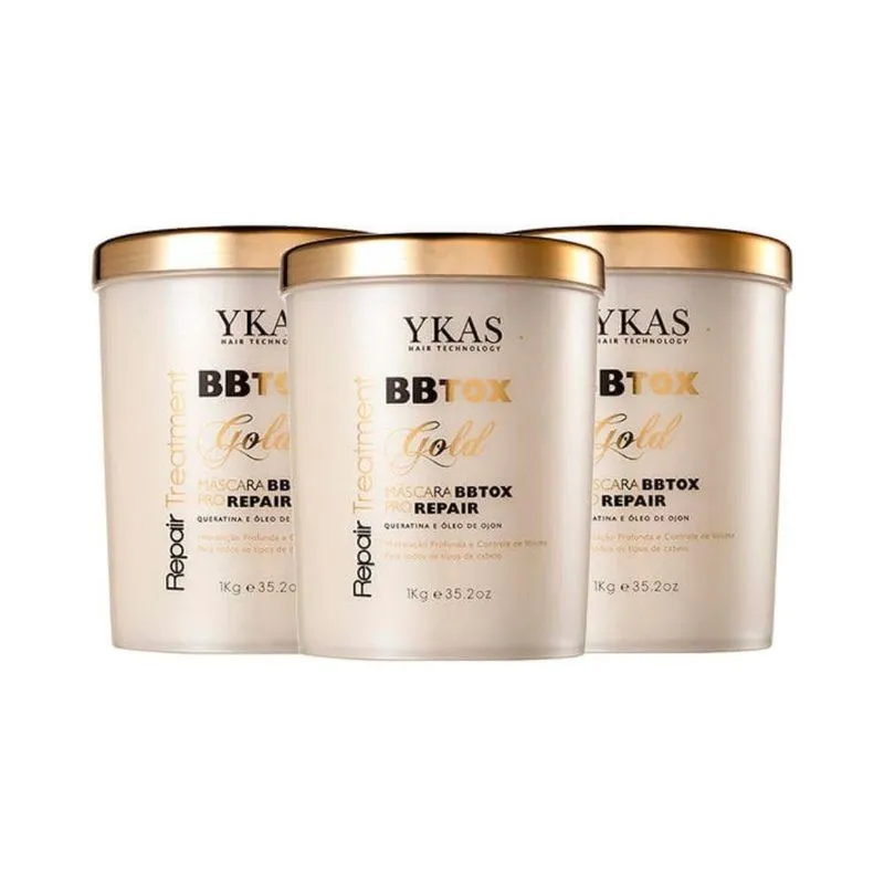 Kit Ykas BBtox Capilar Pro Repair Máscara 3 x 1kg