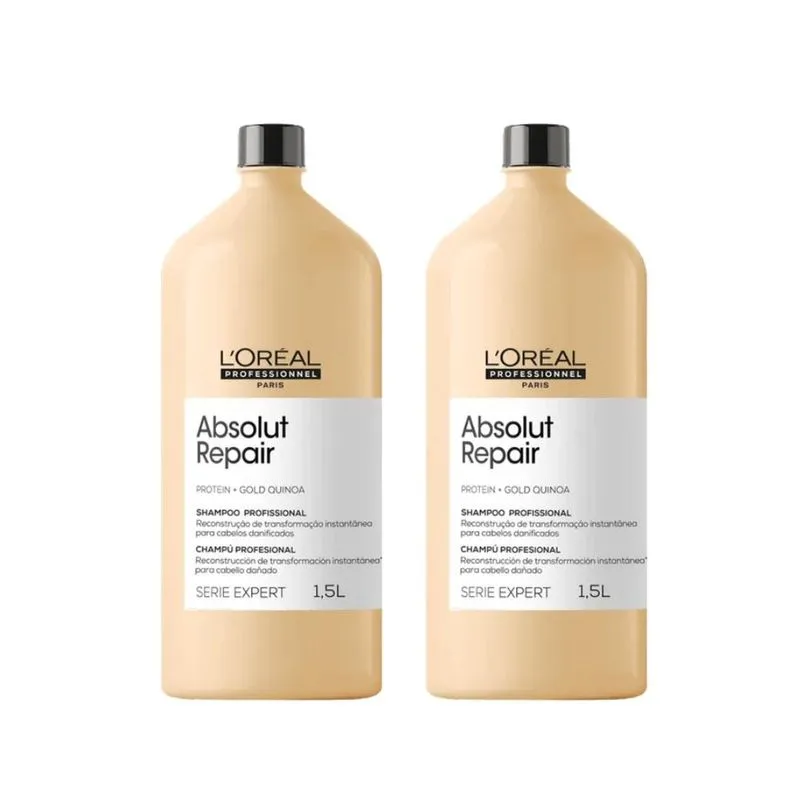 L'Oréal Professionnel Absolut Repair Gold Quinoa Kit - 2 Shampoos 1,5L