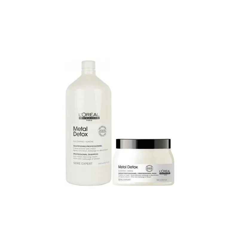 L'Oréal Professionnel Metal Detox Shampoo 1,5L + Máscara 500g