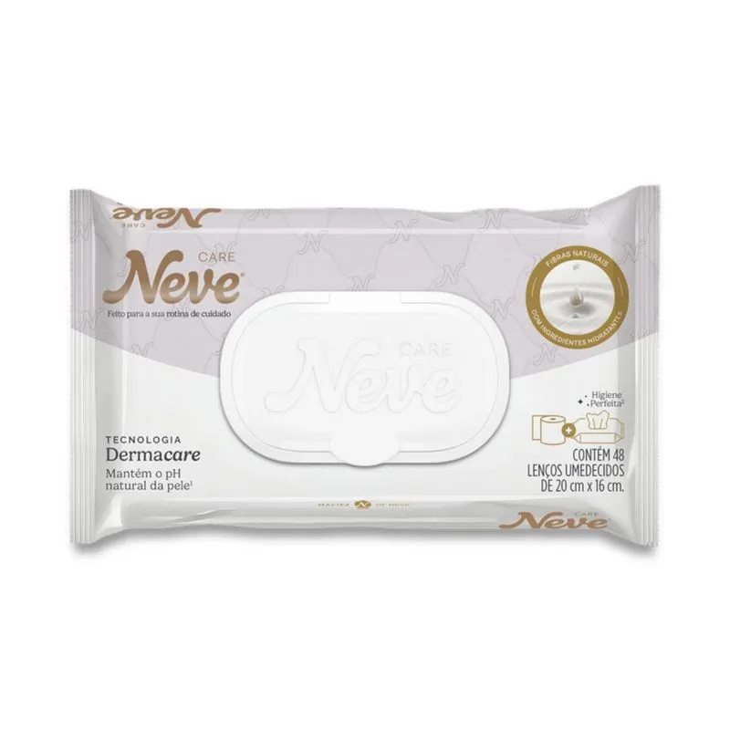 Lenço Umedecido Neve supreme dermacare com 48 Unidades