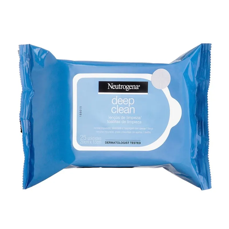 Lenço Demaquilante Neutrogena Deep Clean 25 unidades