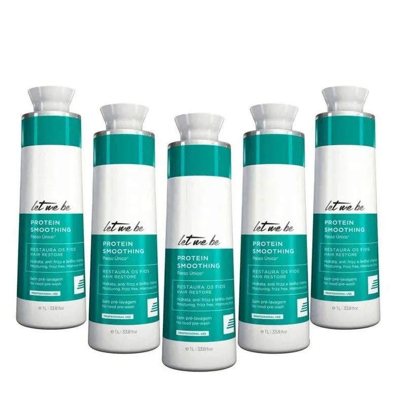 Let Me Be Smoothing Treatment Escova Progressiva - Kit com 5 Unidades de 1L