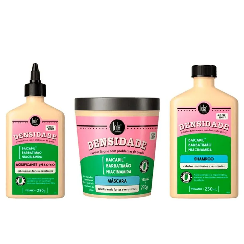 Linha Densidade Lola Acidificante, Máscara e Shampoo