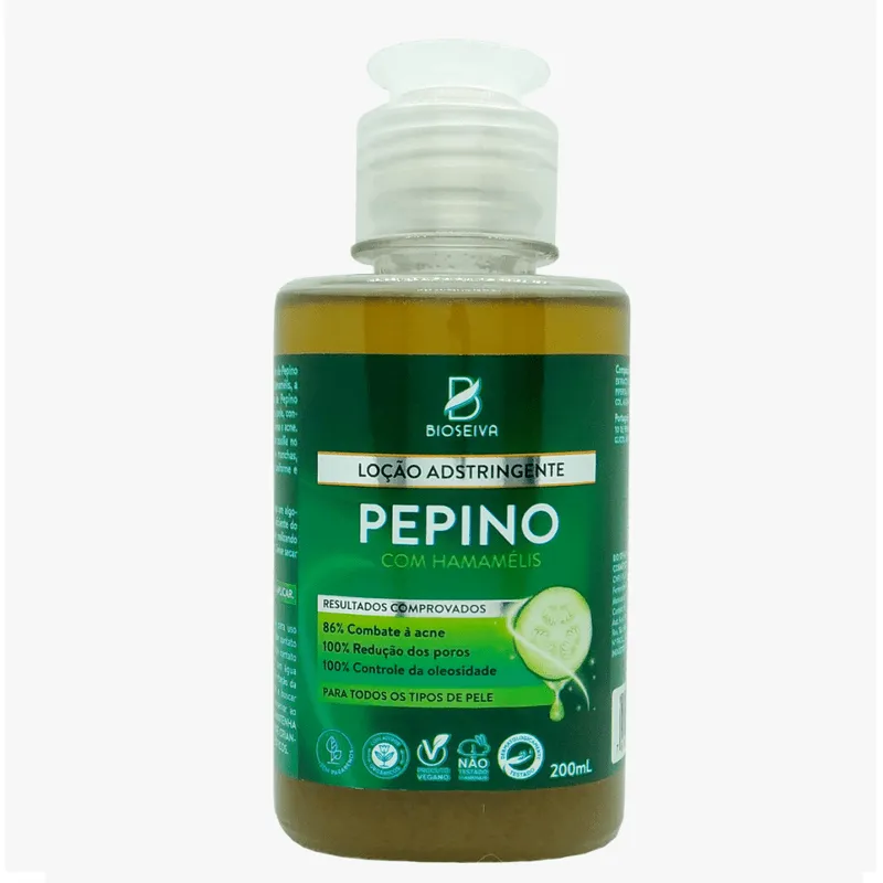 Loção Adstringente de Pepino 200ml Bioseiva