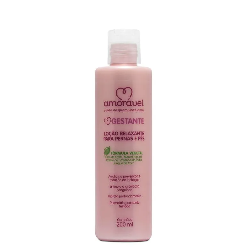 Loção Relaxante Amorável gestante Pernas e pés 200ml