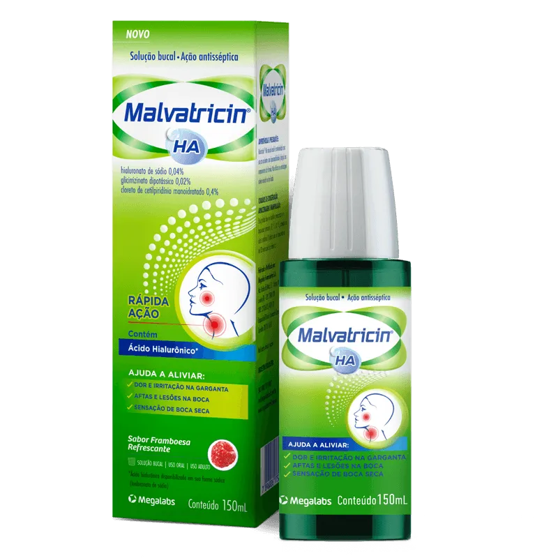 Malvatricin Ha Solução Framboesa 150ml