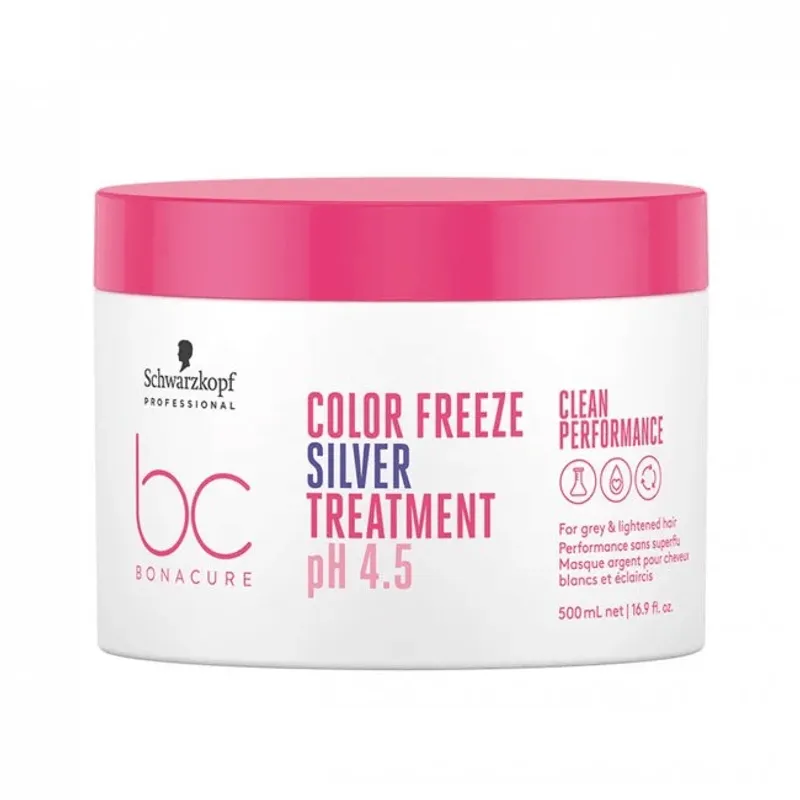 Máscara Bonacure Clean COLOR Freeze Silver Schwarzkopf 500ml