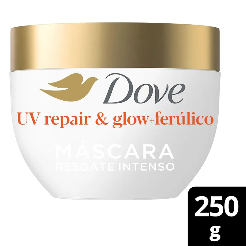 Máscara De Resgate Intenso Dove 10 Em 1 10% Sérum Ferúlico Uv Repair Glow + Ferúlico 250g