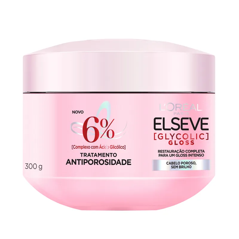 Creme de Tratamento Capilar Elseve Glycolic Gloss Antiporosidade 300g