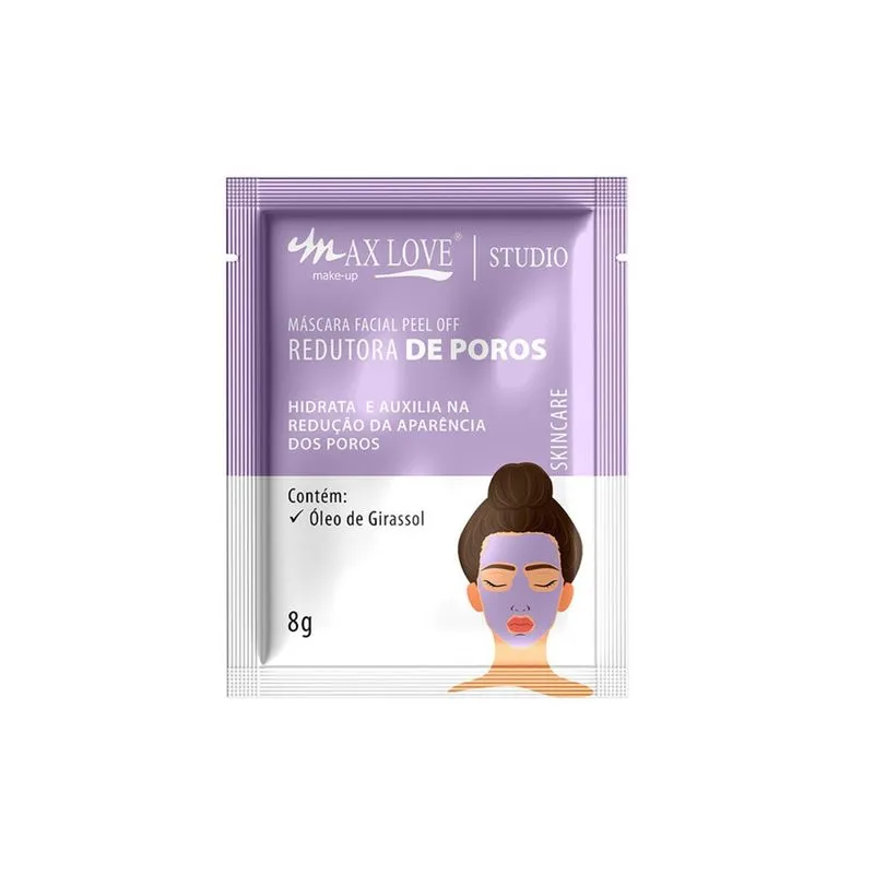 Máscara Facial Peel Off 8g Redutora De Poros Max Love