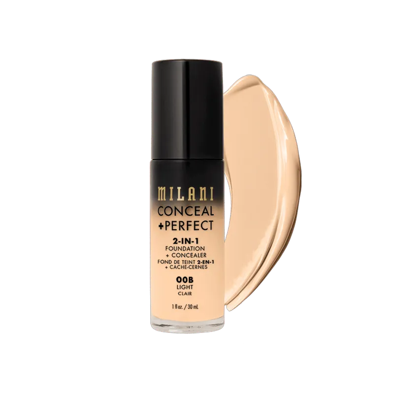Milani Conceal + Perfect 2 em 1 - Base Líquida 30ml Light-00B